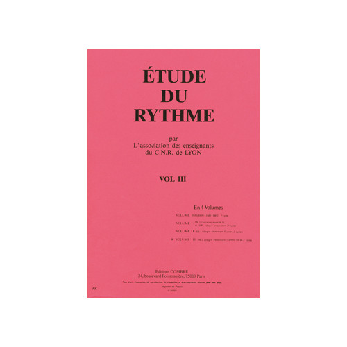 C.N.R. de Lyon - Etude du rythme Vol.3