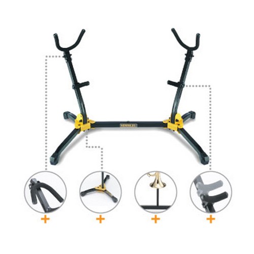 HERCULES Support pour 2 saxophones DS537B 1