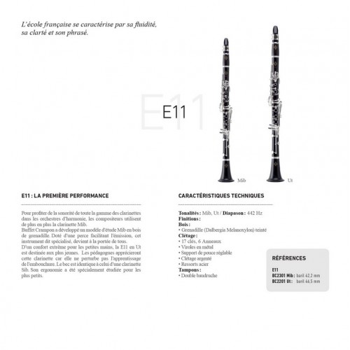 clarinette sib BUFFET-CRAMPON E11 2