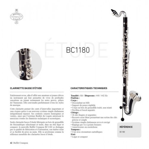 Clarinette basse BUFFET-CRAMPON Etude modèle 1180 2