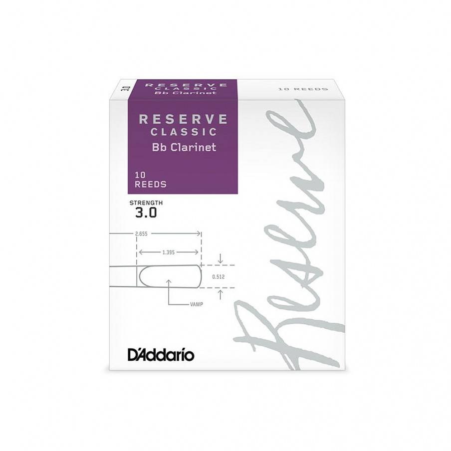 Anches clarinette Sib RICO Reserve Classic 1 Anches clarinette Sib RICO Reserve Classic 1