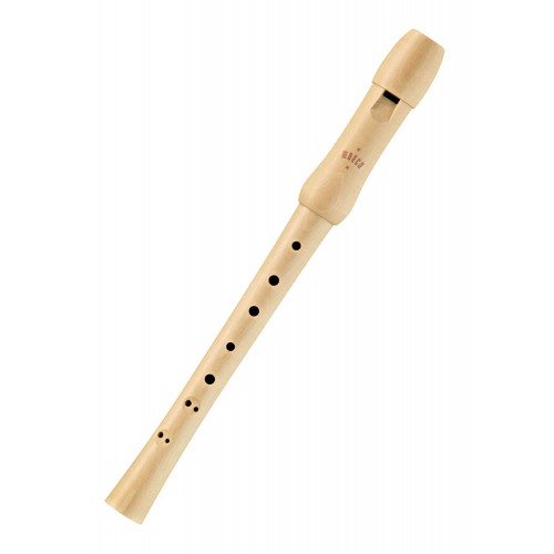 Aulos 303A-E - Flute à bec soprano doigté baroque noire avec pochette et  tige ecouvillon