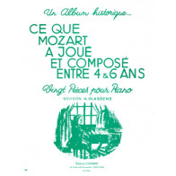 Ce que Mozart a joué et composé entre 4 et 6 ans