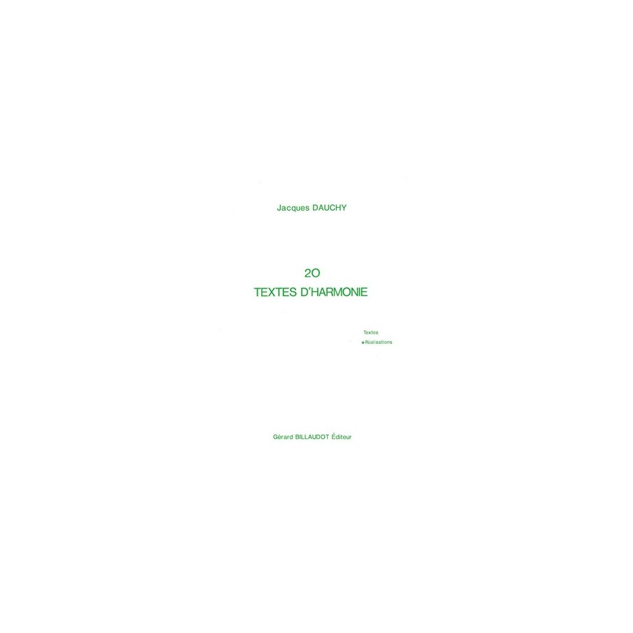 0000000292641GB4429 20 Textes D'Harmonie - Realisations