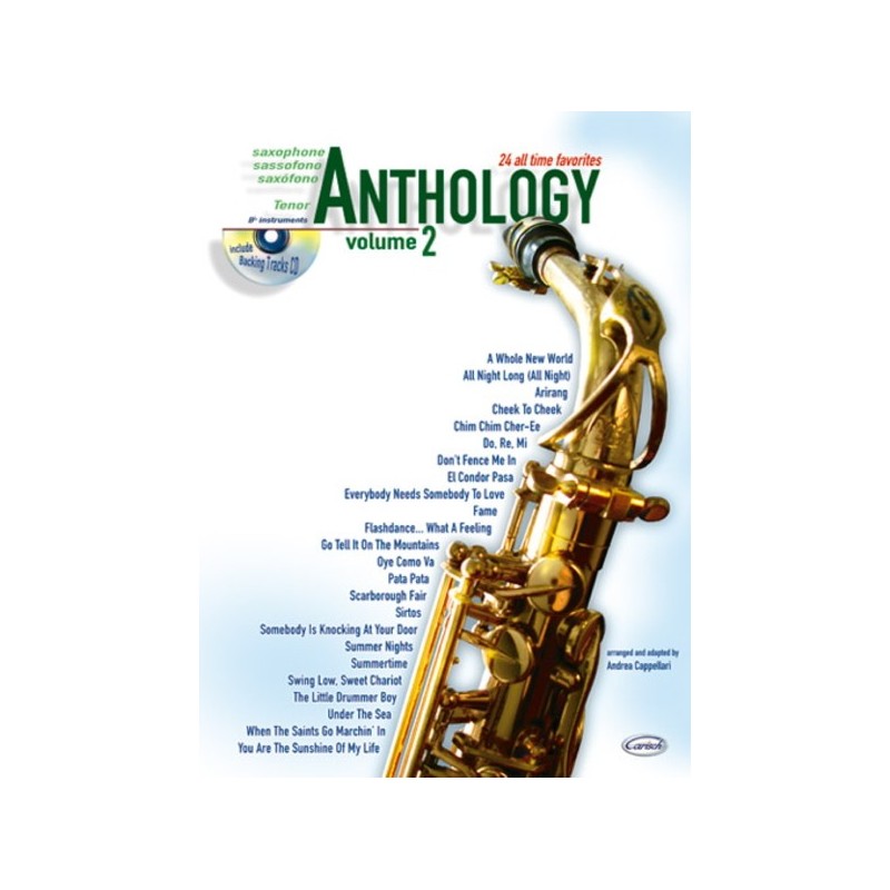 9788850714506CARML2869 Anthology Tenor Saxophone Vol. 2