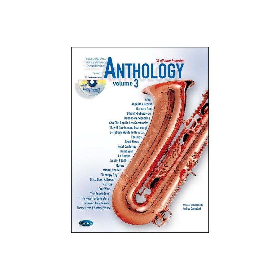 9788850715541CARML2954 Anthology Tenor Saxophone Vol. 3