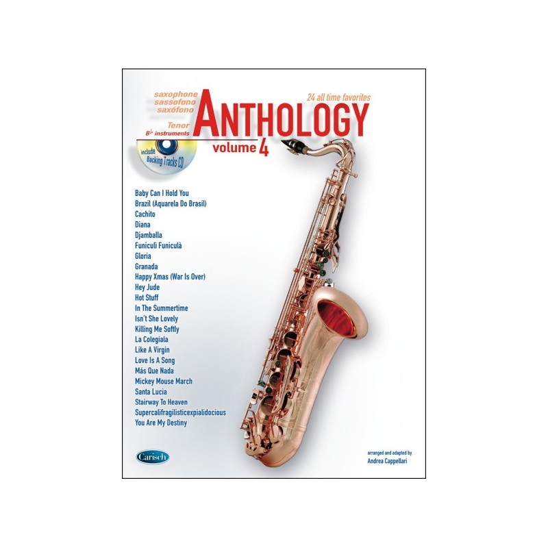 9788850717255CARML3088 Anthology Tenor Saxophone Vol. 4