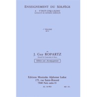 9790046169830AL16983 Ropartz 25 Lecons de Solfege vol. 1 Cle de Sol