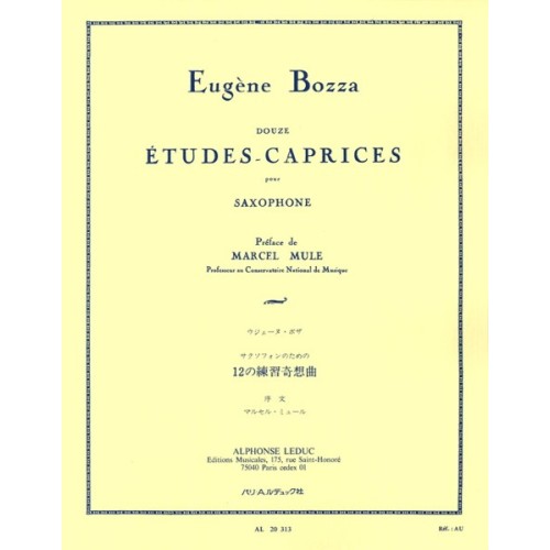 9790046203138AL20313 12 Études-Caprices pour Saxophone