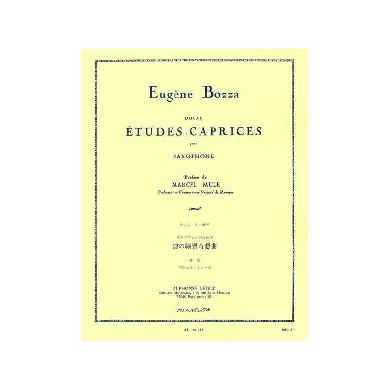 9790046203138AL20313 12 Études-Caprices pour Saxophone