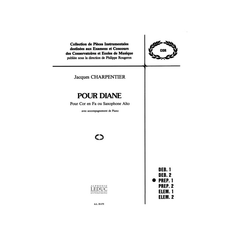 9790046231735AL23173 Jacques Charpentier: Pour Diane