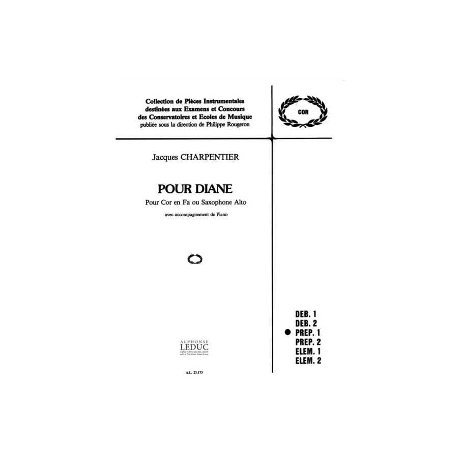 9790046231735AL23173 Jacques Charpentier: Pour Diane