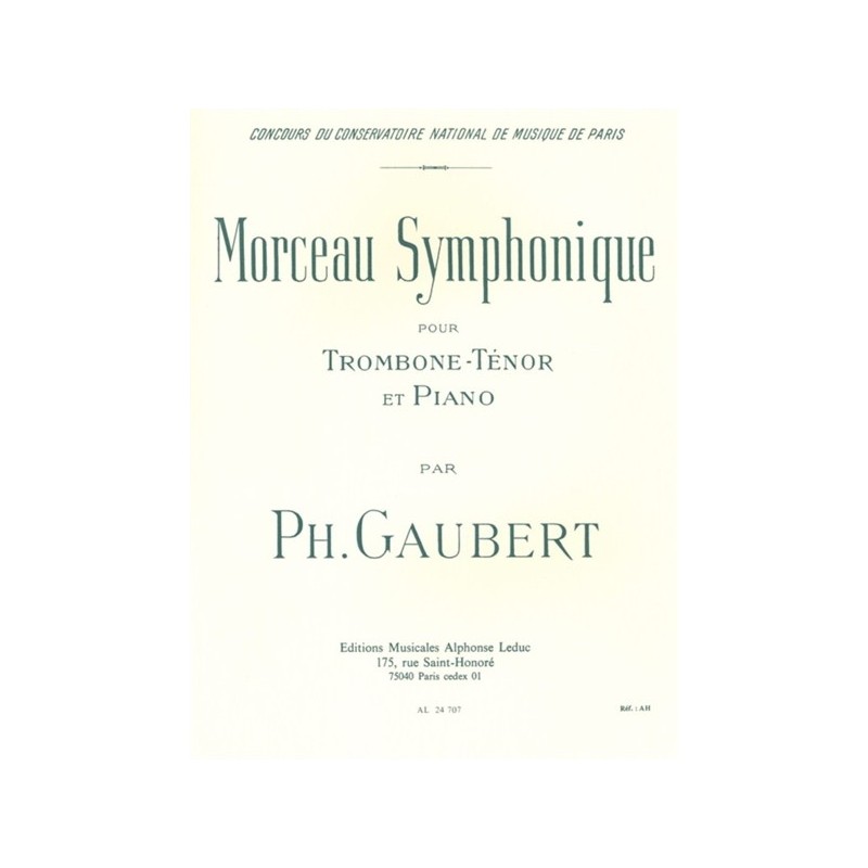 9790046247071AL24707 Morceau symphonique pour trombone ténor et piano