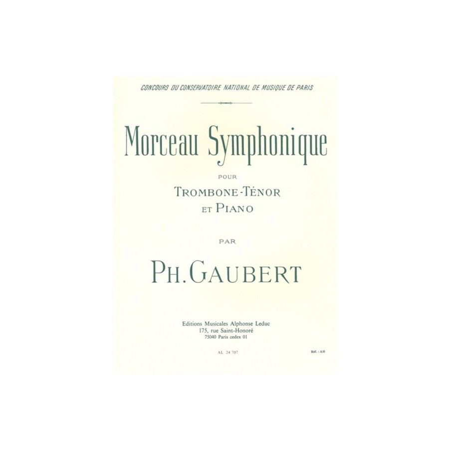 9790046247071AL24707 Morceau symphonique pour trombone ténor et piano