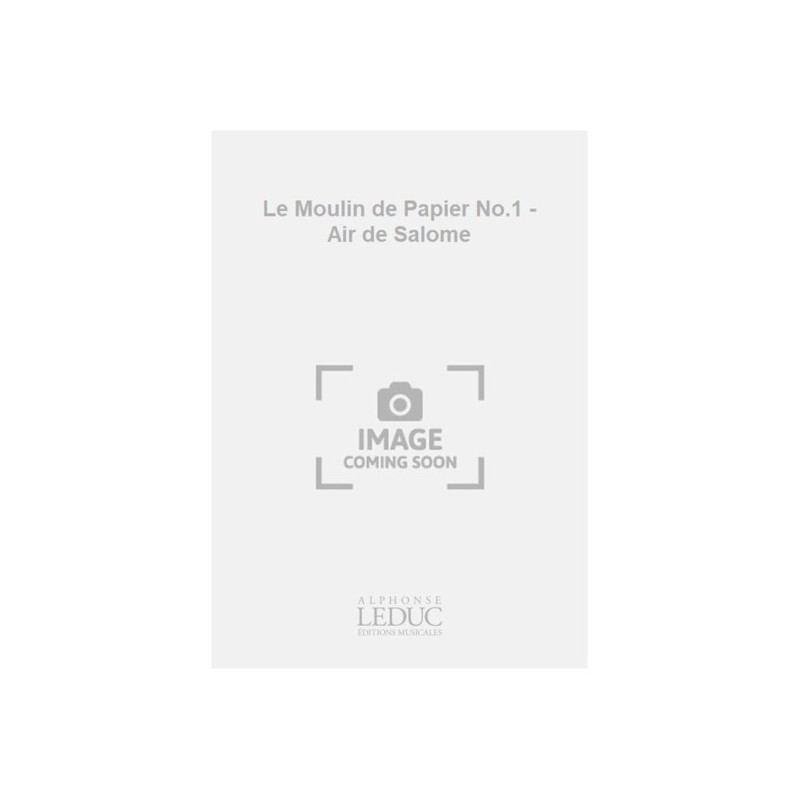 9790046258800AL25880 Le Moulin de Papier No.1 - Air de Salome
