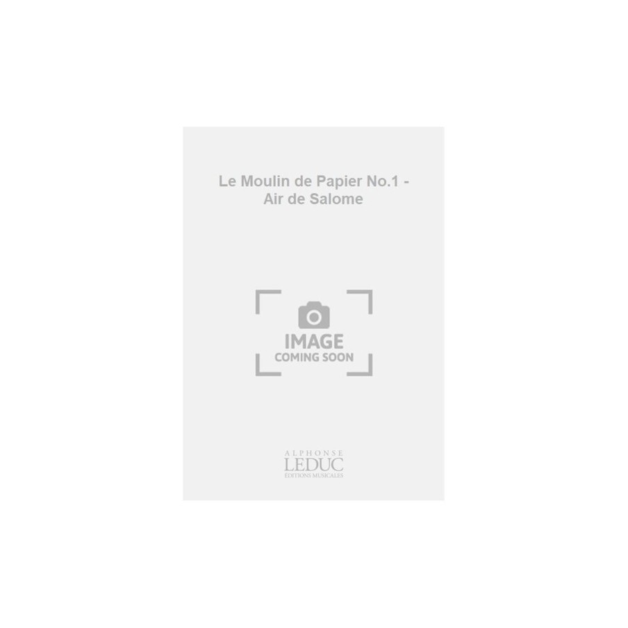 9790046258800AL25880 Le Moulin de Papier No.1 - Air de Salome
