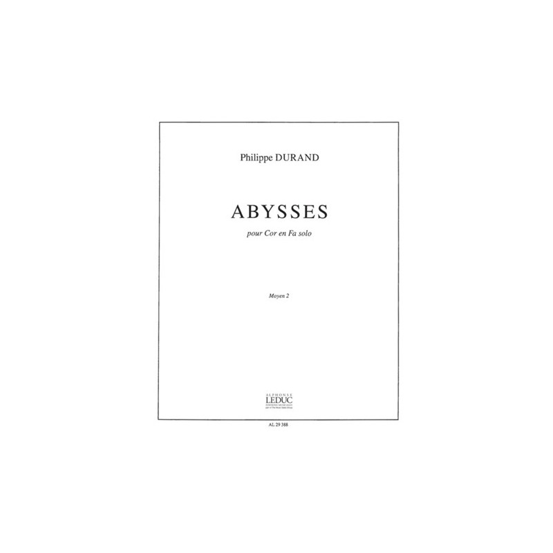 9790046293887AL29388 Philippe Durand: Abysses