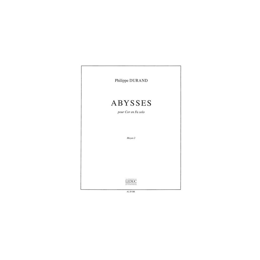9790046293887AL29388 Philippe Durand: Abysses