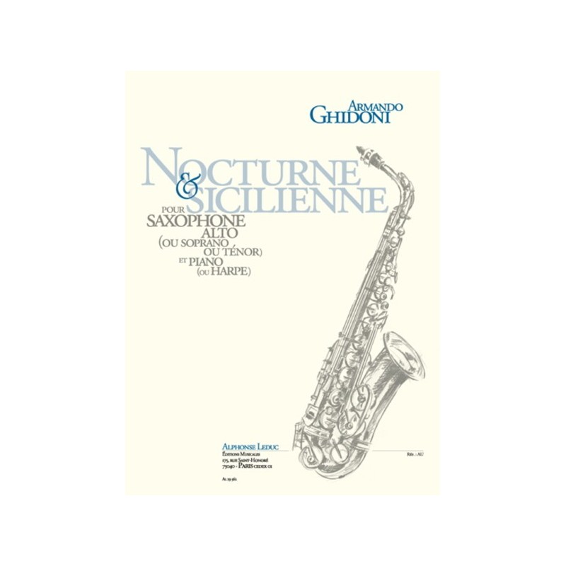 9790046295621AL29562 Nocturne et Sicilienne (Alto Saxophone, Piano)