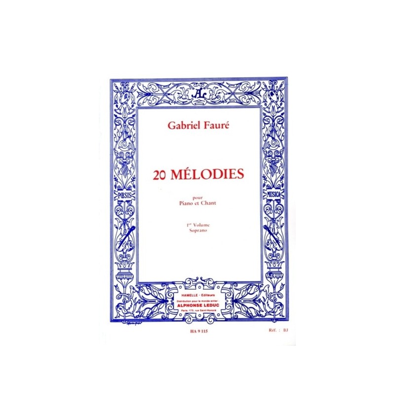 9790230791151ALHA9115 20 Mélodies - Soprano - Vol. 1
