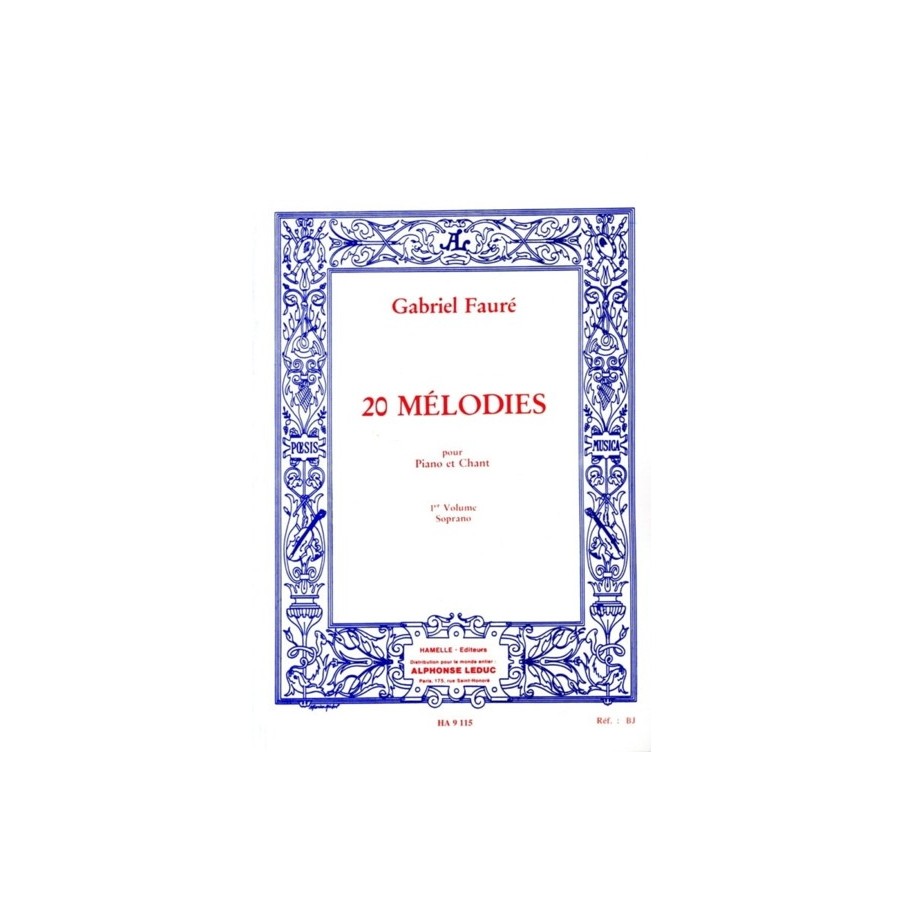 9790230791151ALHA9115 20 Mélodies - Soprano - Vol. 1