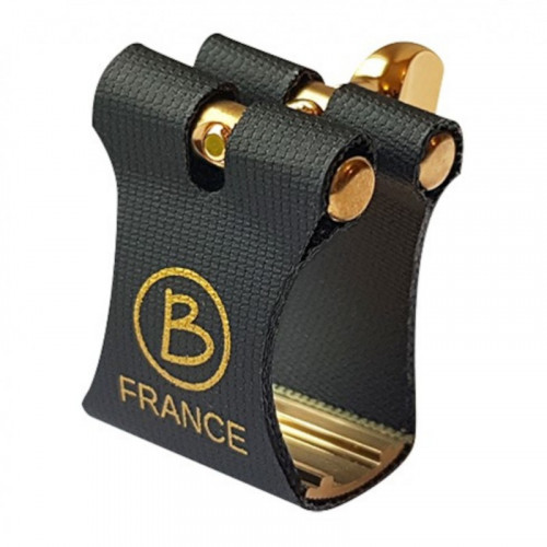 Ligature et Couvre-bec Semi-Rigide Sax Alto Ebonite - Brancher