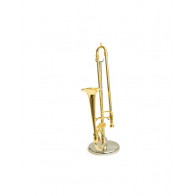 Trombone Miniature en Laiton Doré