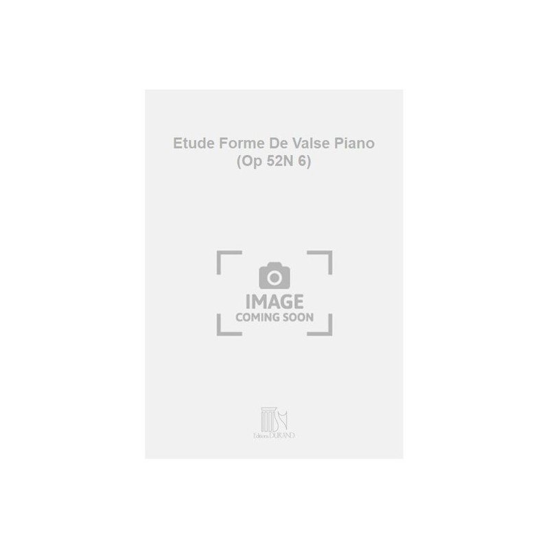 9790044017102DF_00233906 Etude Forme De Valse Piano (Op 52N 6)
