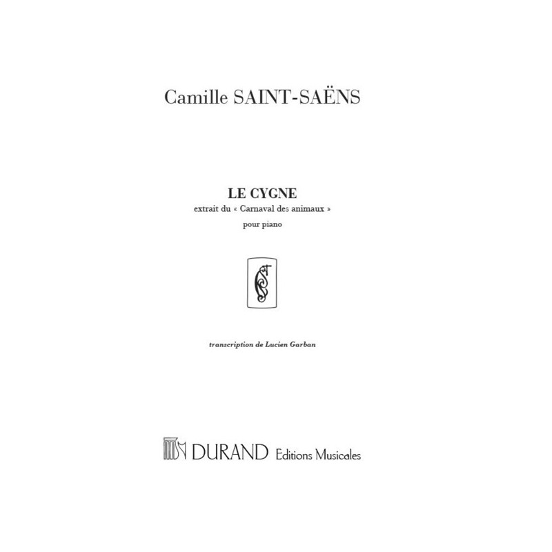 9790044058020DF_01305600 Le Cygne Extrait du Carnaval des Animaux