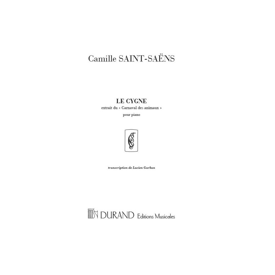 9790044058020DF_01305600 Le Cygne Extrait du Carnaval des Animaux