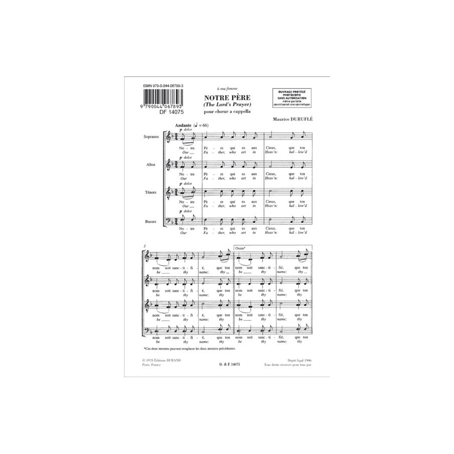 9790044067893DF_01407500 Notre Père Op. 14 (The Lord's Prayer)
