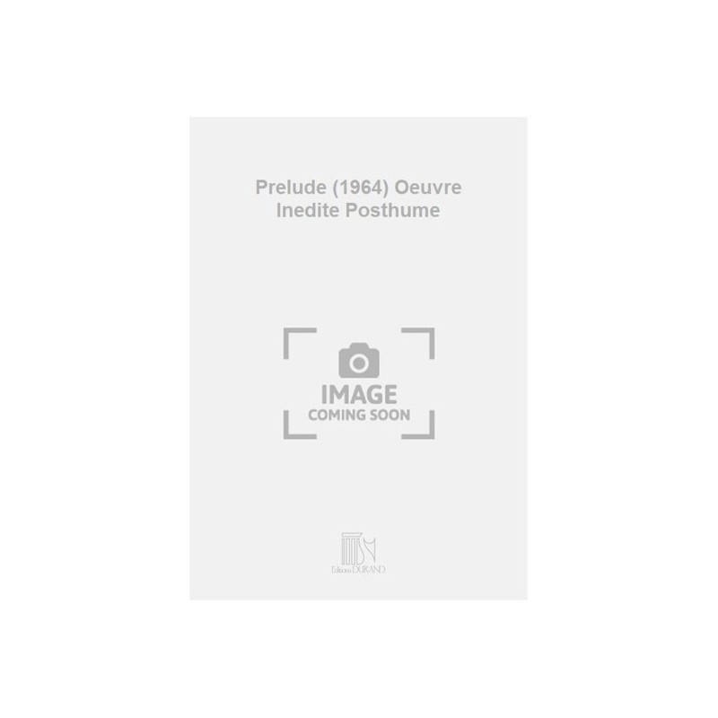 9790044073412DF_01535500 Prelude (1964) Oeuvre Inedite Posthume