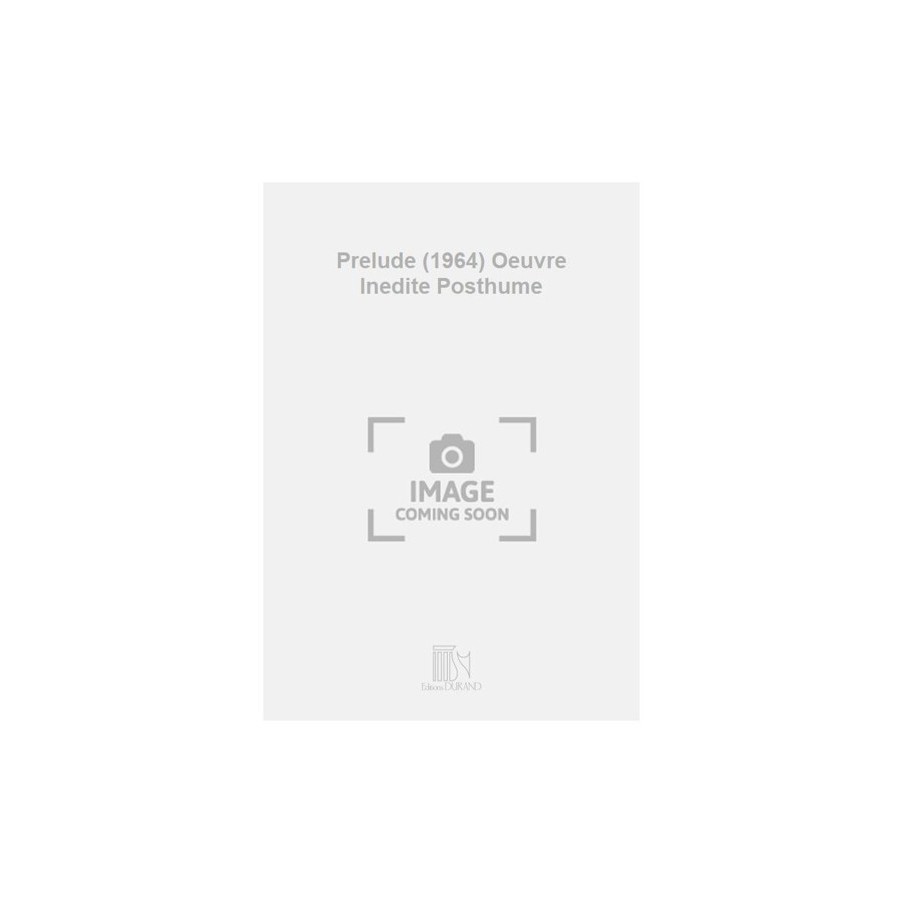 9790044073412DF_01535500 Prelude (1964) Oeuvre Inedite Posthume