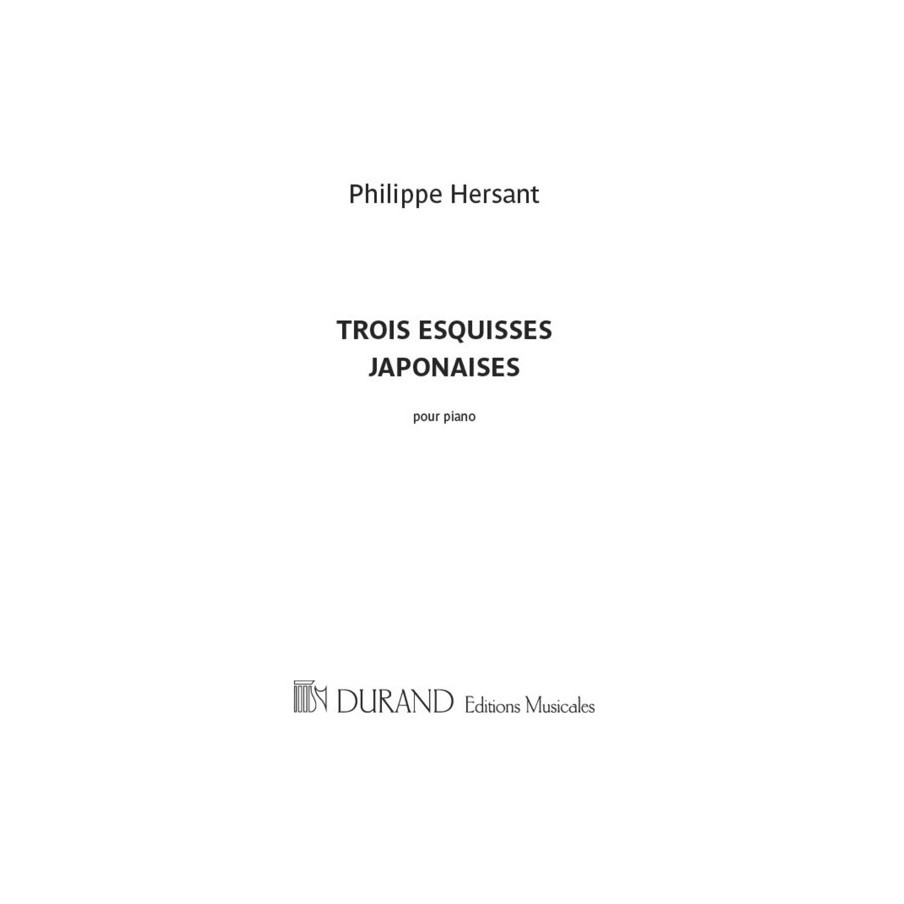 9790044081813DF_01591200 Trois Esquisses Japonaises
