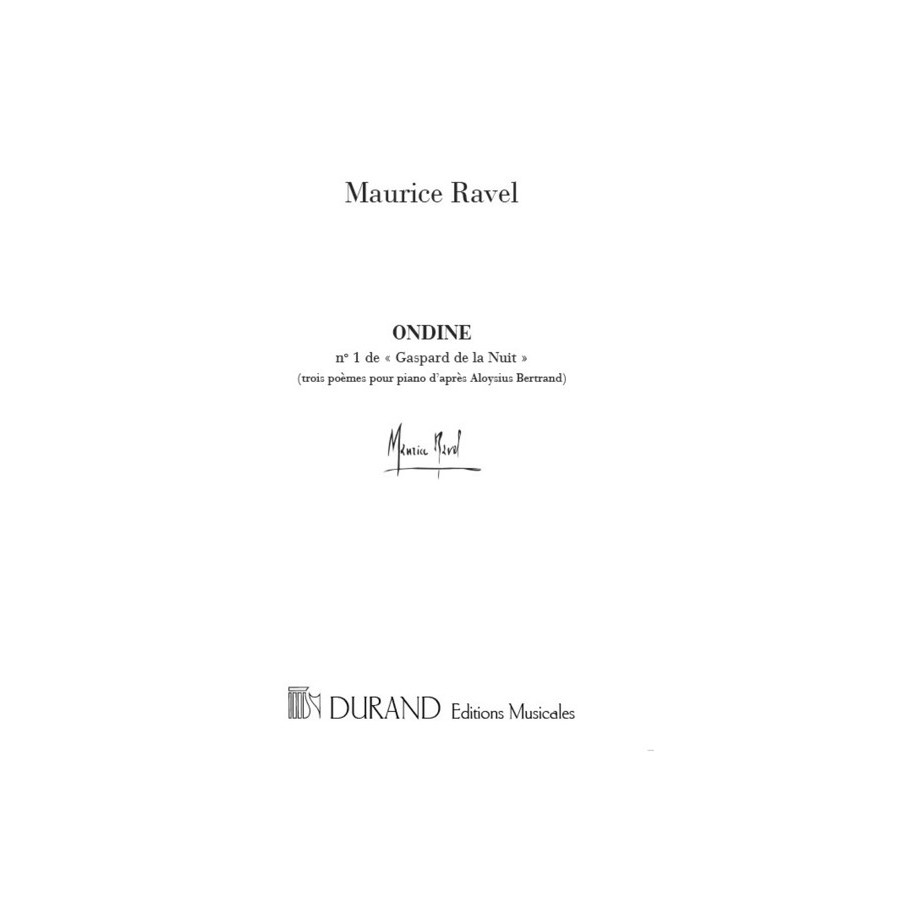 9790044074846DR_00720701 Ondine Extrait De Gaspard De La Nuit 3 Poemes Pour