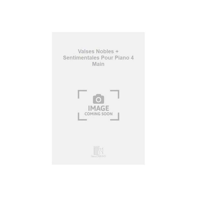 9790044075614DR_00954900 Valses Nobles + Sentimentales Pour Piano 4 Main