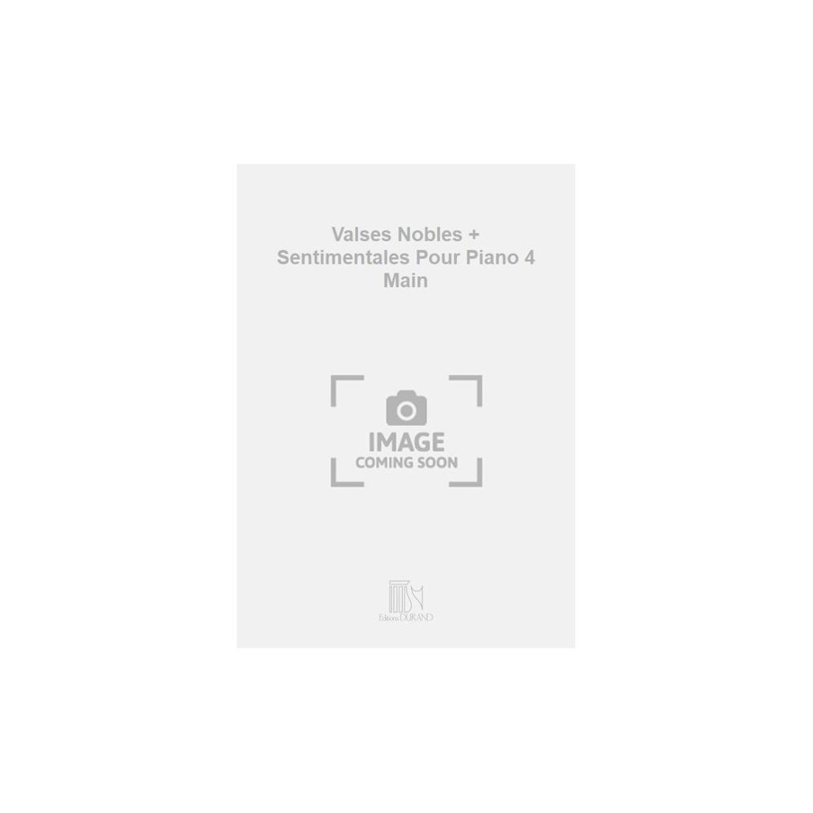 9790044075614DR_00954900 Valses Nobles + Sentimentales Pour Piano 4 Main