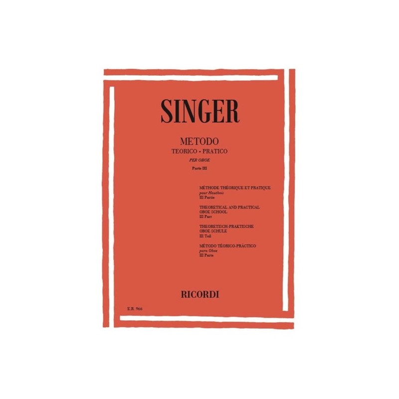 9790041809663ER_00096600 Metodo Teorico - Pratico Per Oboe