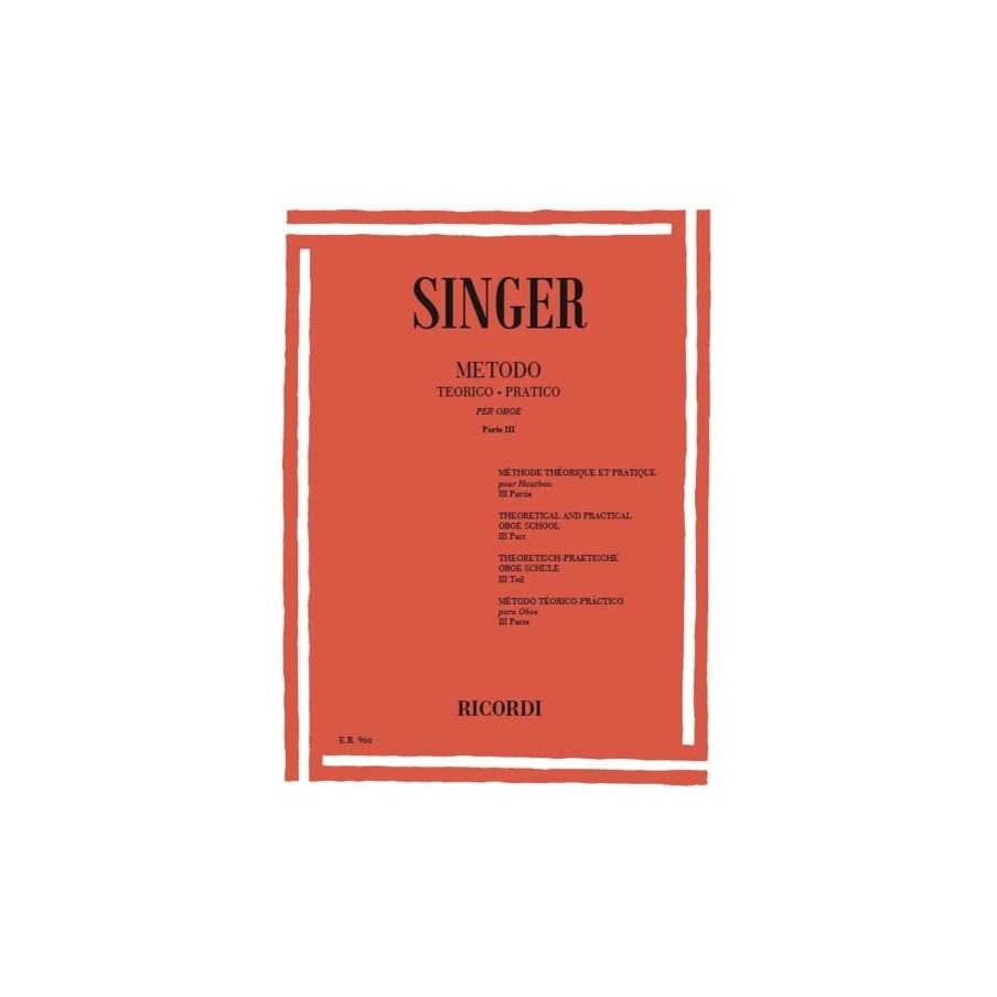 9790041809663ER_00096600 Metodo Teorico - Pratico Per Oboe