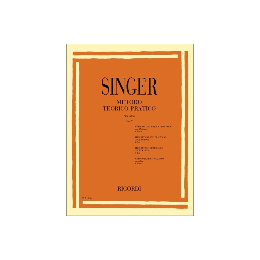 9790041809687ER_00096800 Metodo Teorico - Pratico Per Oboe
