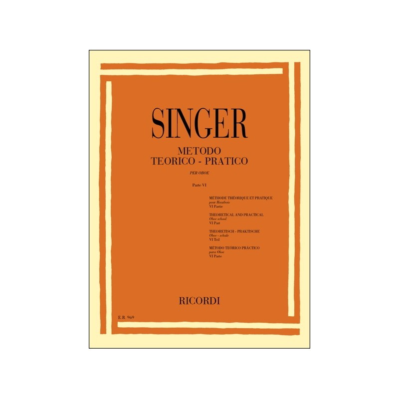 9790041809694ER_00096900 Metodo Teorico - Pratico Per Oboe