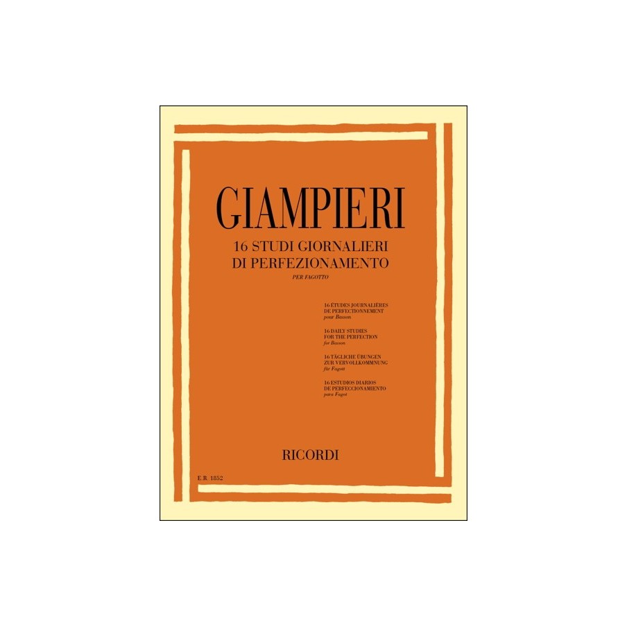 9790041818528ER_00185200 16 Studi Giornalieri Di Perfezionamento