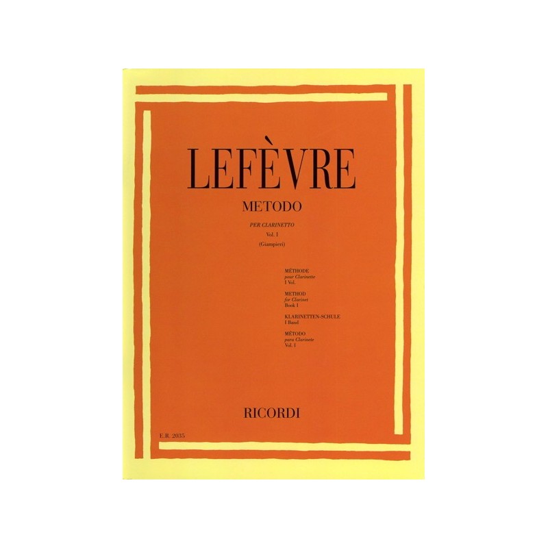 9790041820354ER_00203500 Metodo Per Clarinetto - Vol. I