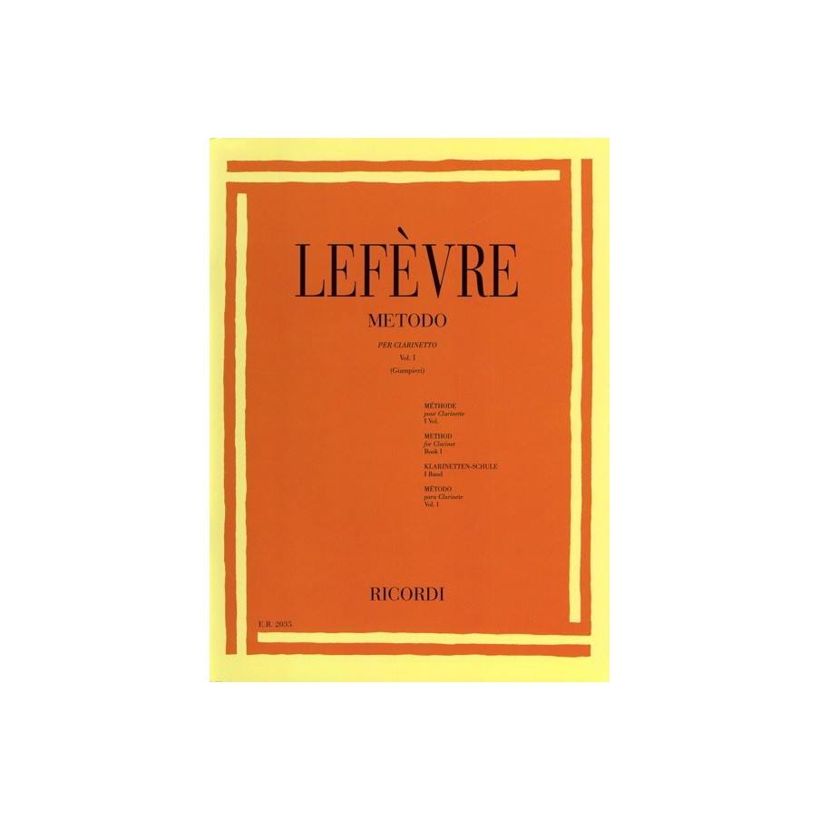 9790041820354ER_00203500 Metodo Per Clarinetto - Vol. I