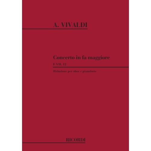 Concerto per Oboe, Archi e BC: In Fa RV 457 