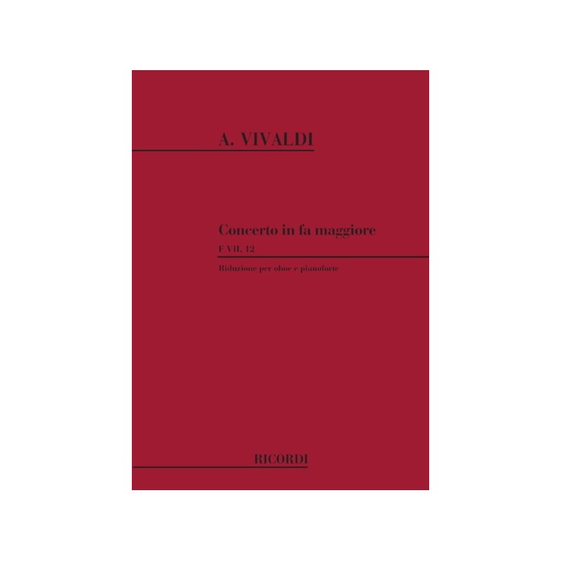 Concerto per Oboe, Archi e BC: In Fa RV 457 