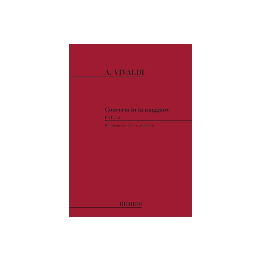 Concerto per Oboe, Archi e BC: In Fa RV 457 