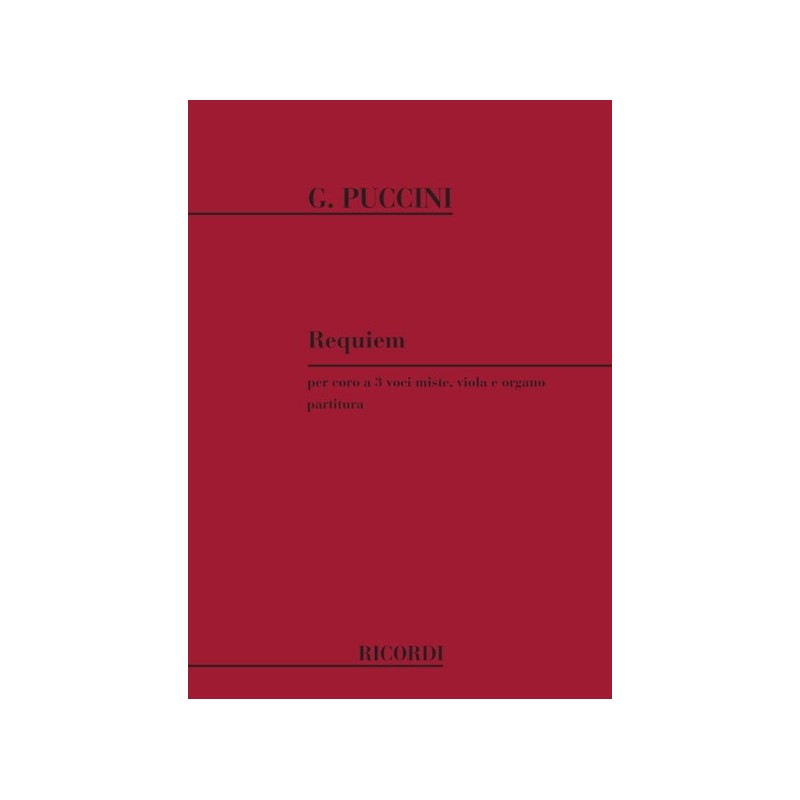 Requiem Per Coro A 3 Voci Miste, Viola E Organo 