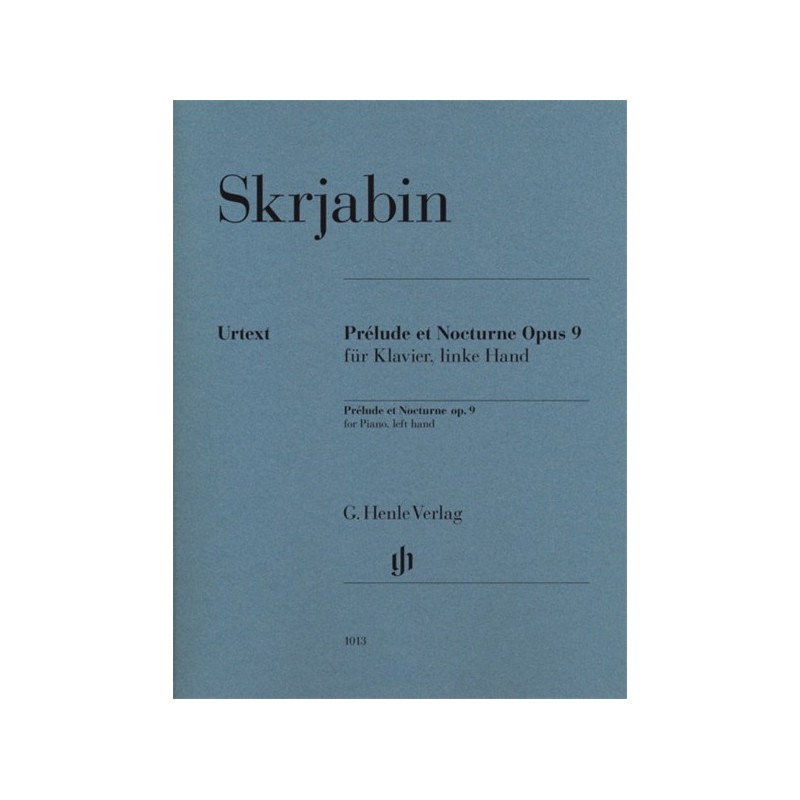 9790201810133HN1013 Prélude et Nocturne Opus 9 für Klavier, linke Hand