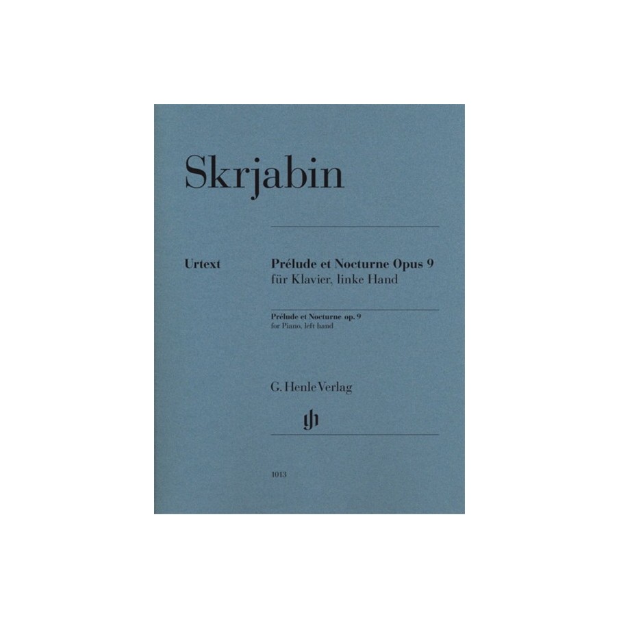 9790201810133HN1013 Prélude et Nocturne Opus 9 für Klavier, linke Hand